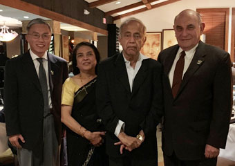 Dr. and Mrs. Sastry with Dean Sobel and Dr. Jun LI